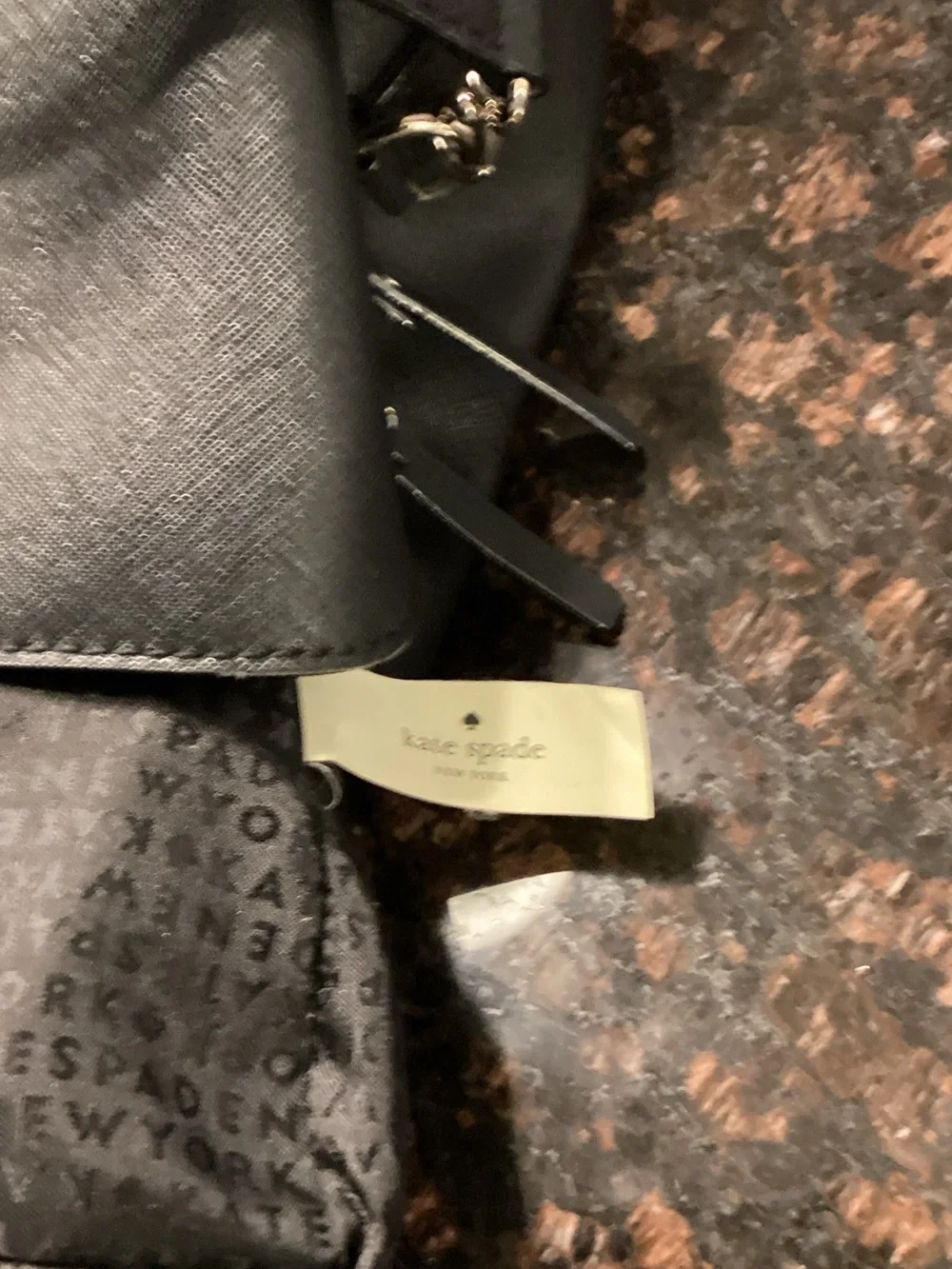 kate spade Black Saffiano Leather Top-Handle Tote